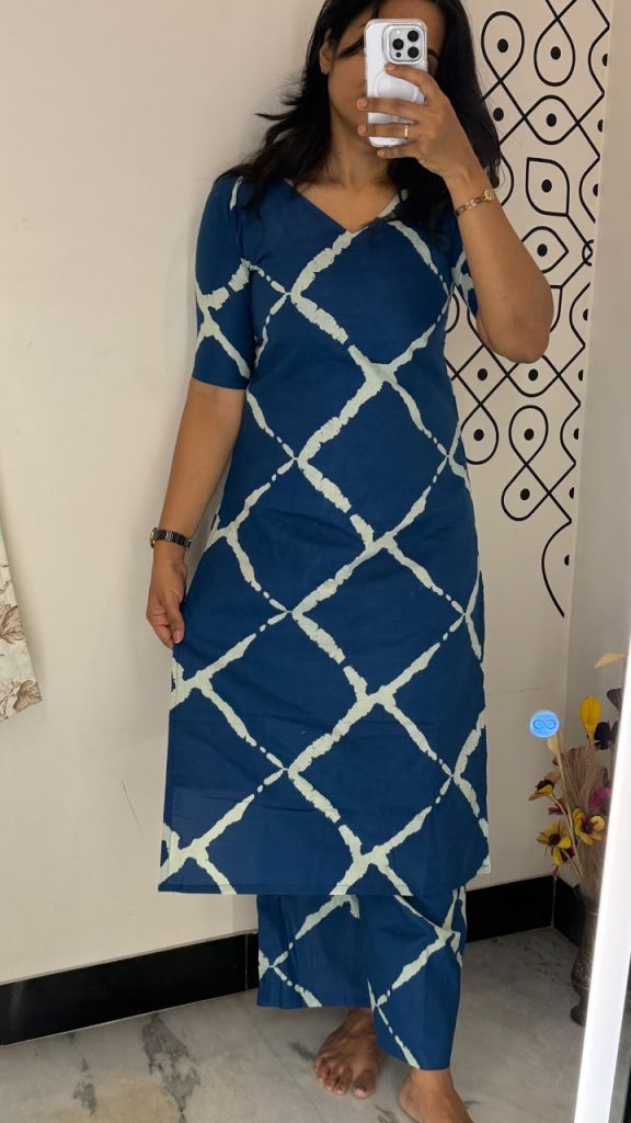 Blue Cotton CO-ORD SET